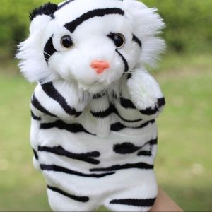 White Tiger Animal Hand Puppet Toy (Gift with Purchase)
